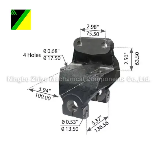 Přední strana věšáku na investiční lití z tvárné litiny